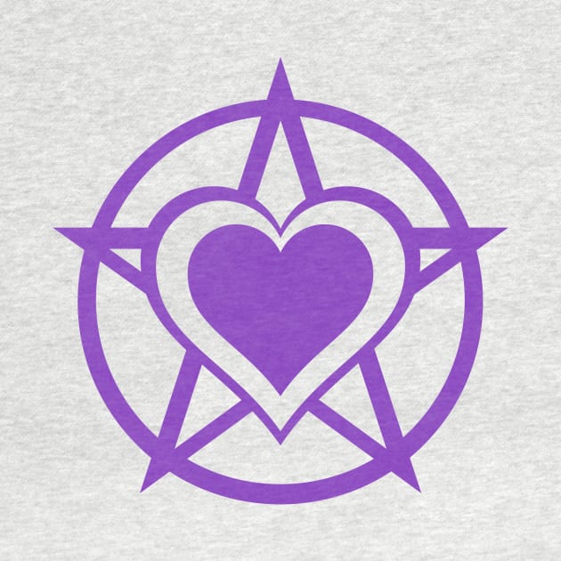 Purple Pagan Heart Cheeky Witch® by Cheeky Witch